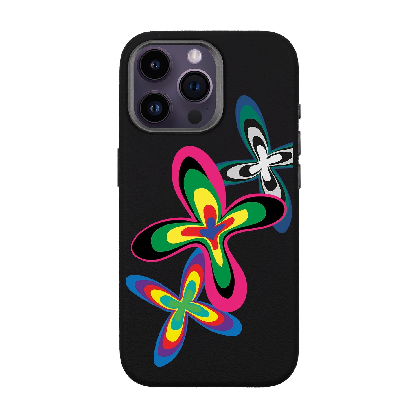 COLOR FLOWER-iPhone 14 Pro Max Leather Premium Kılıf MagSafe Özellikli