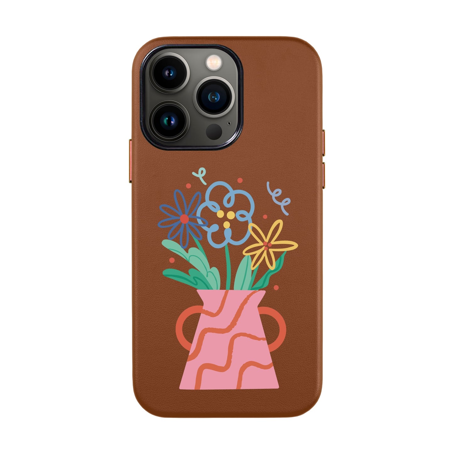 PINK VASE-iPhone 13 Pro Max Leather Kılıf