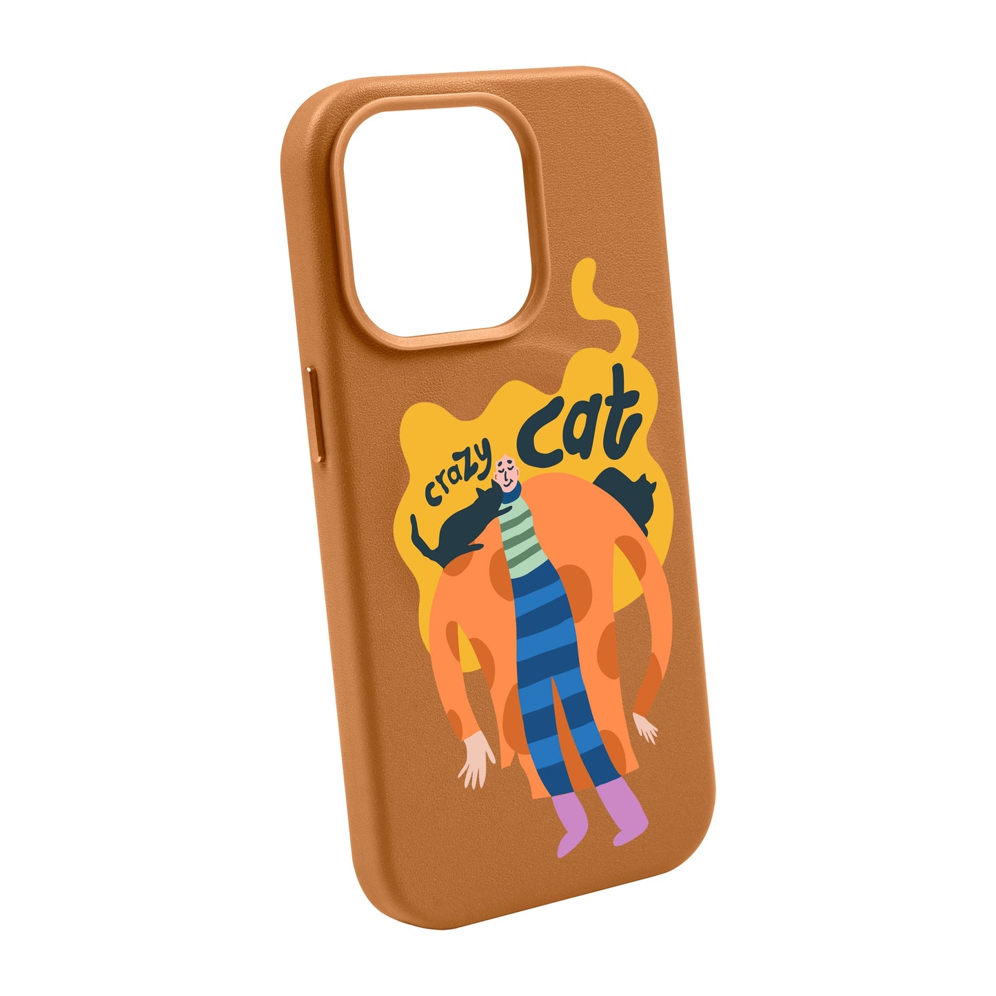 CRAZY CAT-iPhone 14 Plus Leather Kılıf MagSafe Özellikli