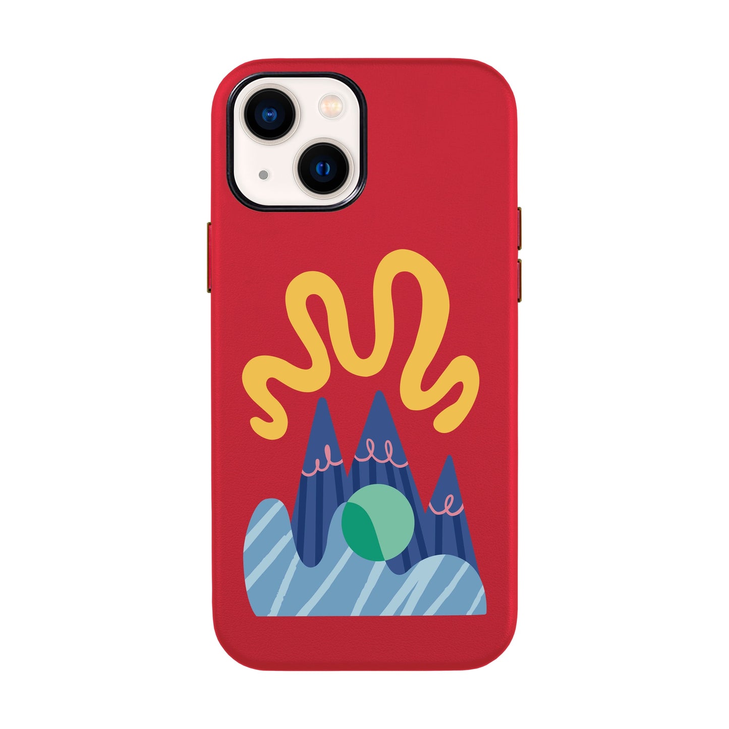 MOUNTAIN-iPhone 14 Leather Kılıf
