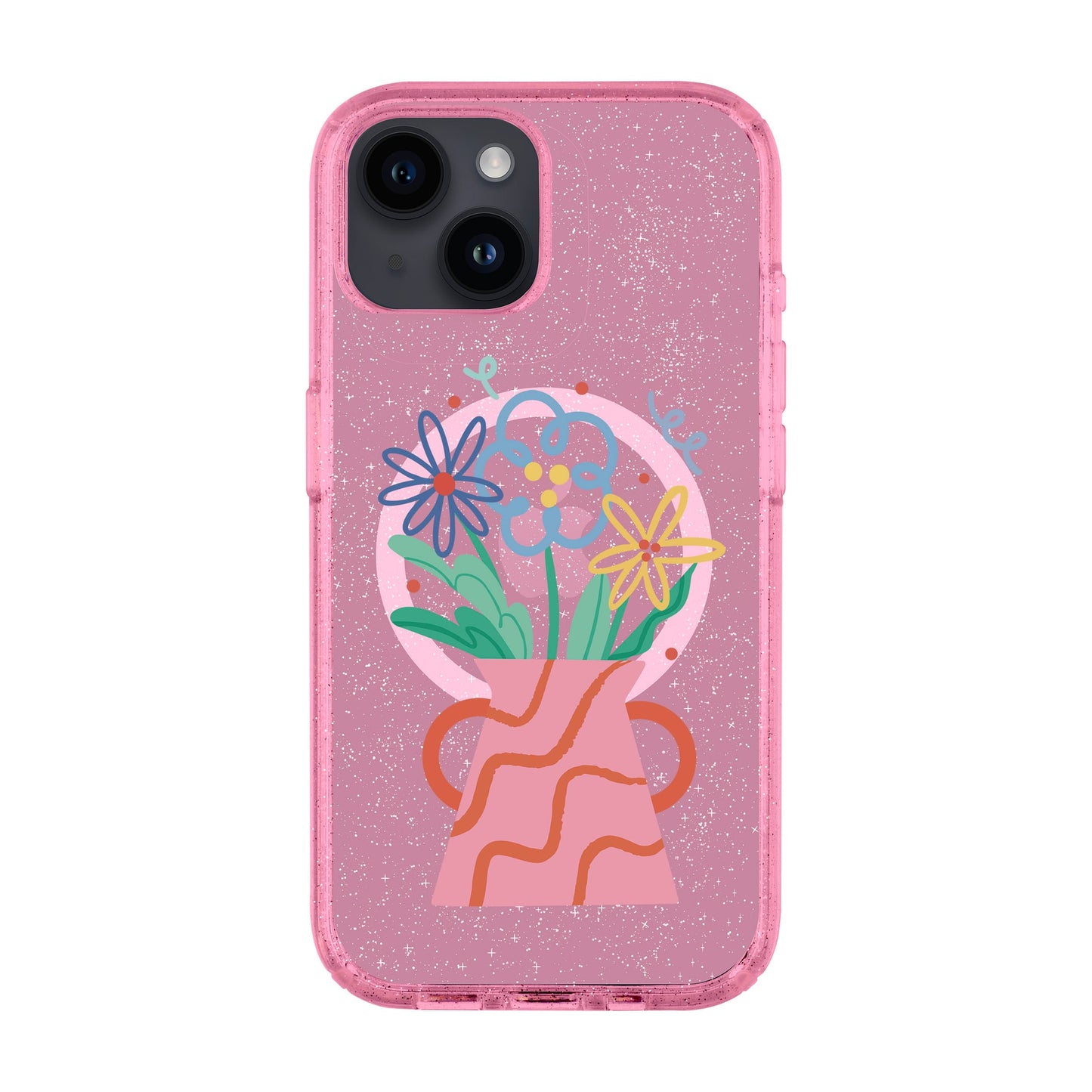PINK VASE-iPhone 13 Shiny Kılıf MagSafe Özellikli