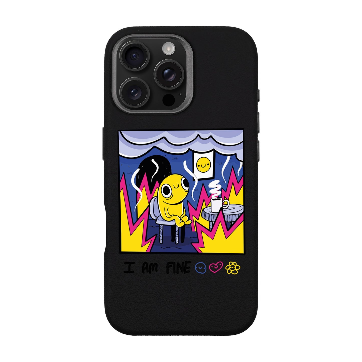 I AM FINE-iPhone 16 Pro Max Leather Premium Kılıf MagSafe Özellikli