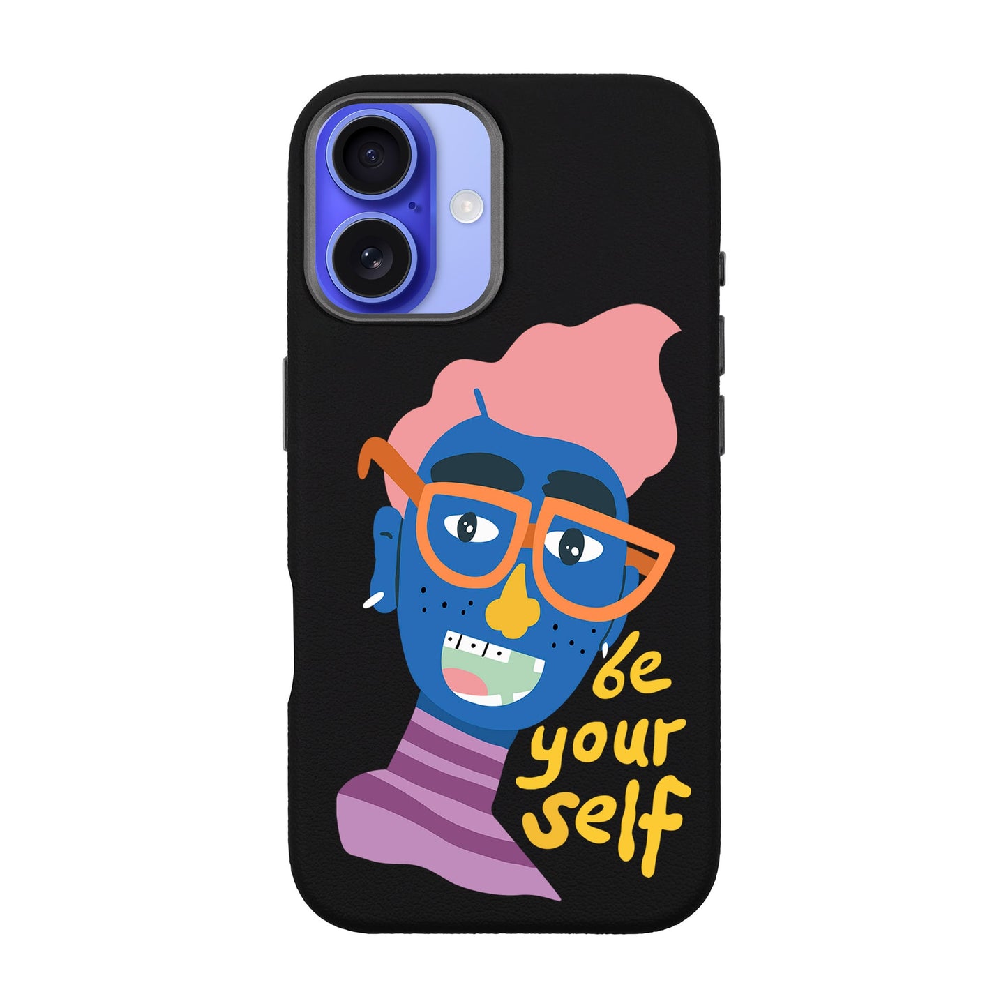 BE YOURSELF-iPhone 16 Plus Leather Premium Kılıf MagSafe Özellikli
