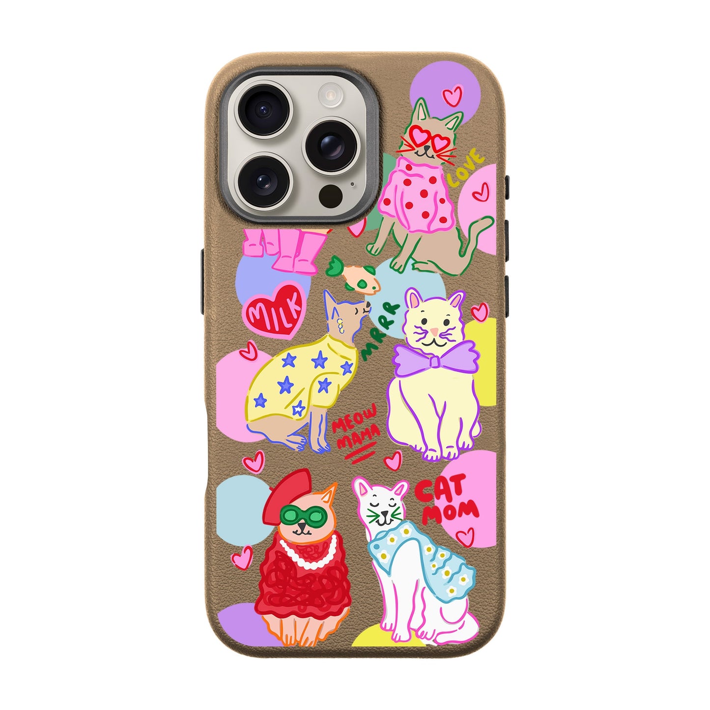 CAT MOM-iPhone 16 Pro Max Leather Premium Kılıf MagSafe Özellikli