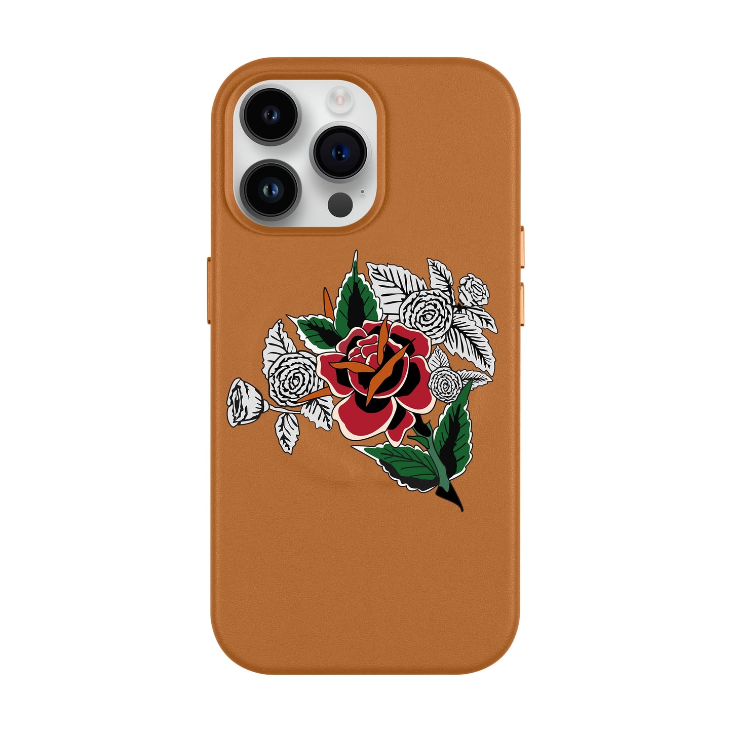 DRY ROSE-iPhone 14 Pro Max Leather Kılıf MagSafe Özellikli