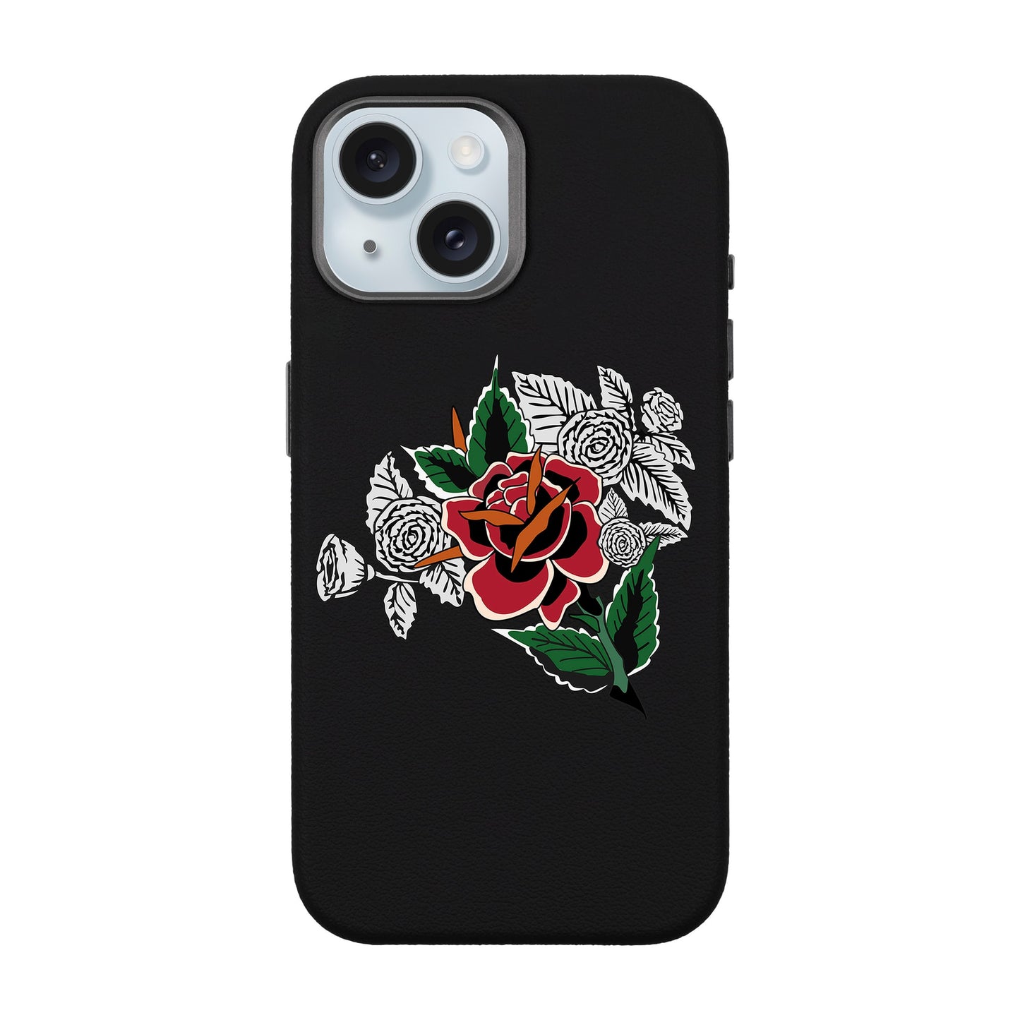 DRY ROSE-iPhone 15 Leather Premium Kılıf MagSafe Özellikli