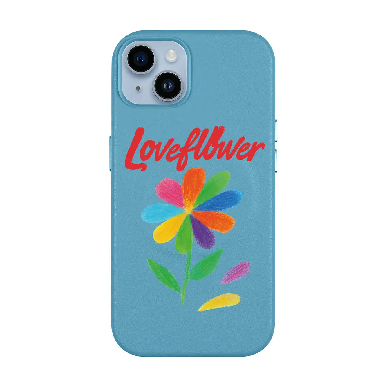 LOVE FLOWER-iPhone 14 Plus Leather Kılıf MagSafe Özellikli
