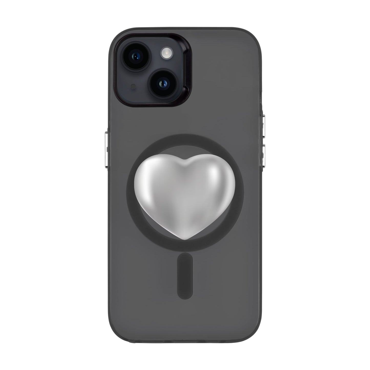 SILVER HEART-iPhone 14 Hold Kılıf MagSafe Özellikli
