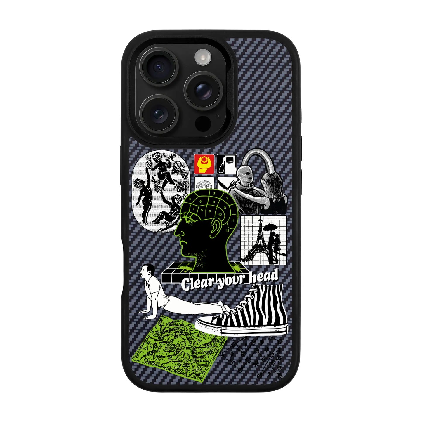 CLEAR YOUR HEAD-iPhone 16 Pro Plaid Kılıf MagSafe Özellikli