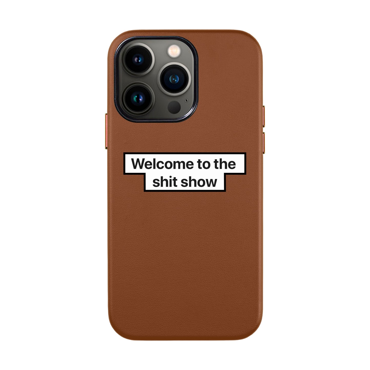 WELCOME-iPhone 13 Pro Leather Kılıf