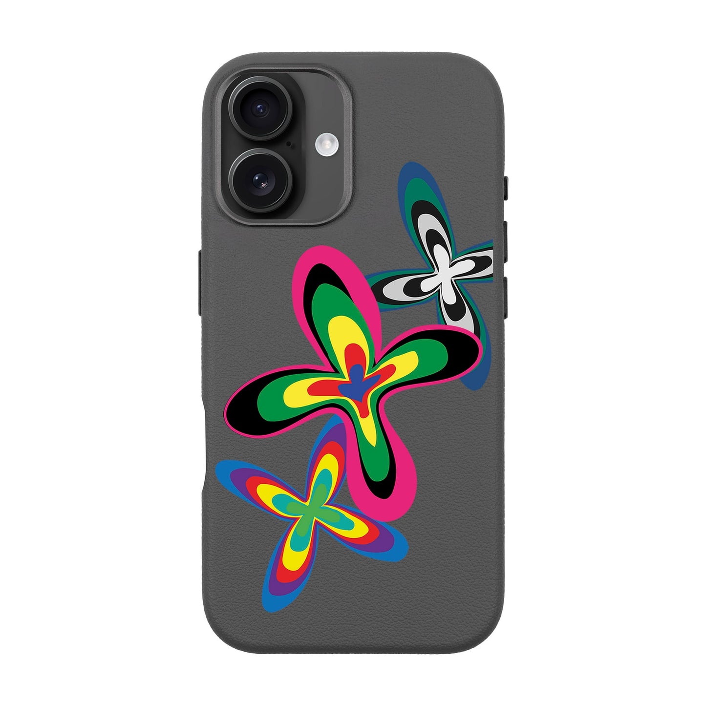 COLOR FLOWER-iPhone 16 Plus Leather Premium Kılıf MagSafe Özellikli