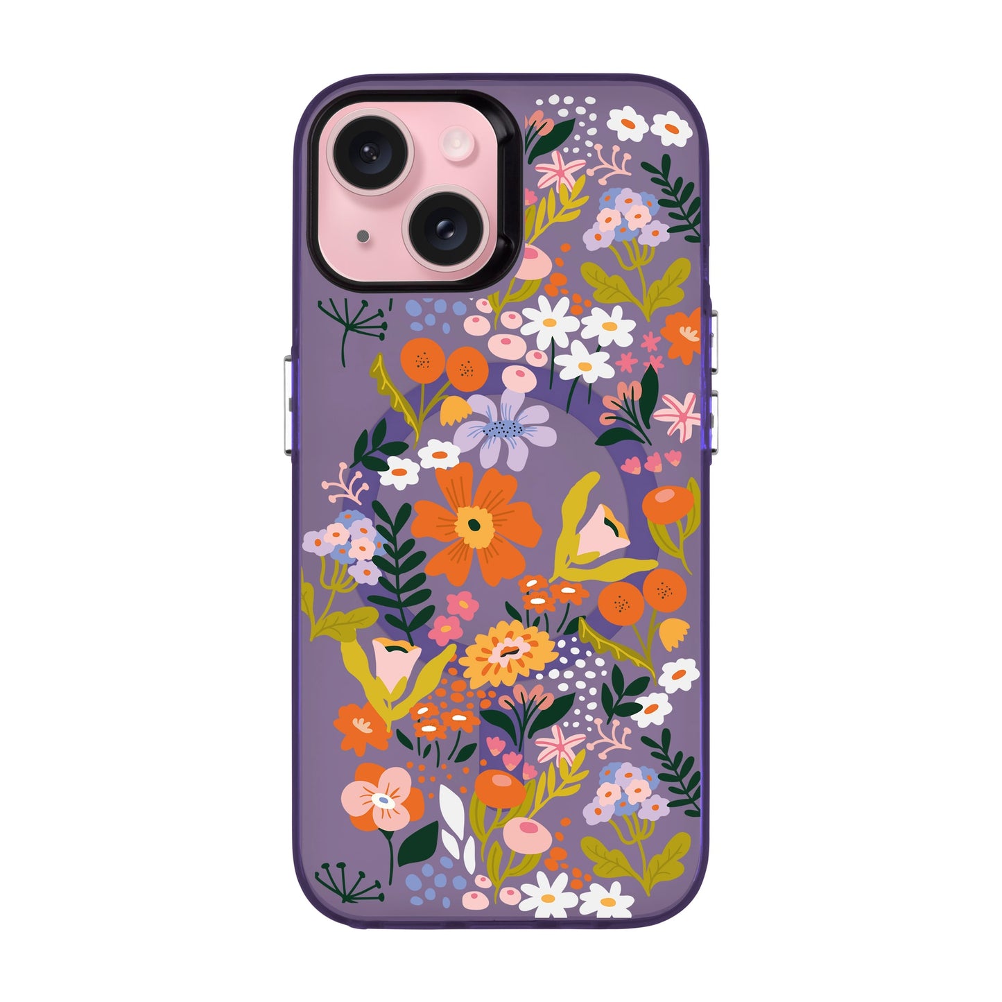 FLOWER-iPhone 15 Hold Kılıf MagSafe Özellikli