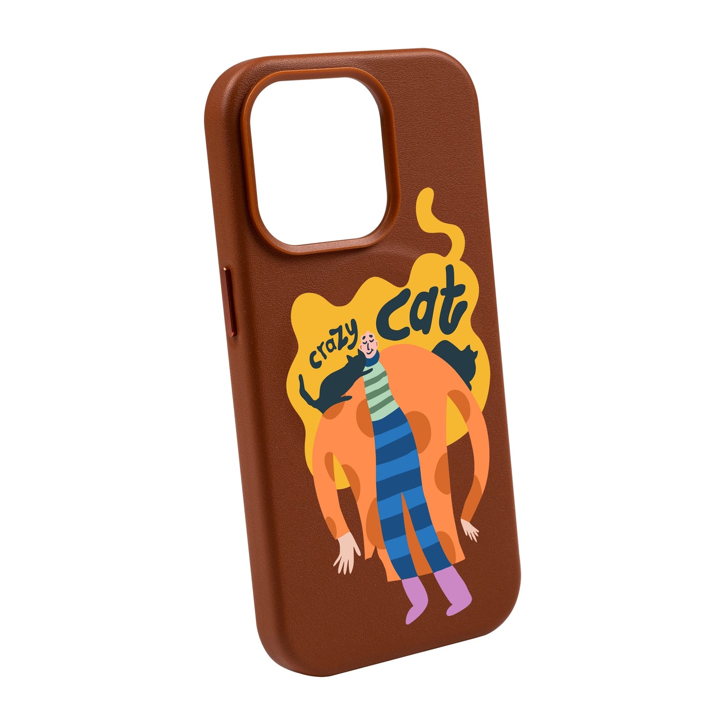 CRAZY CAT-iPhone 14 Plus Leather Kılıf MagSafe Özellikli
