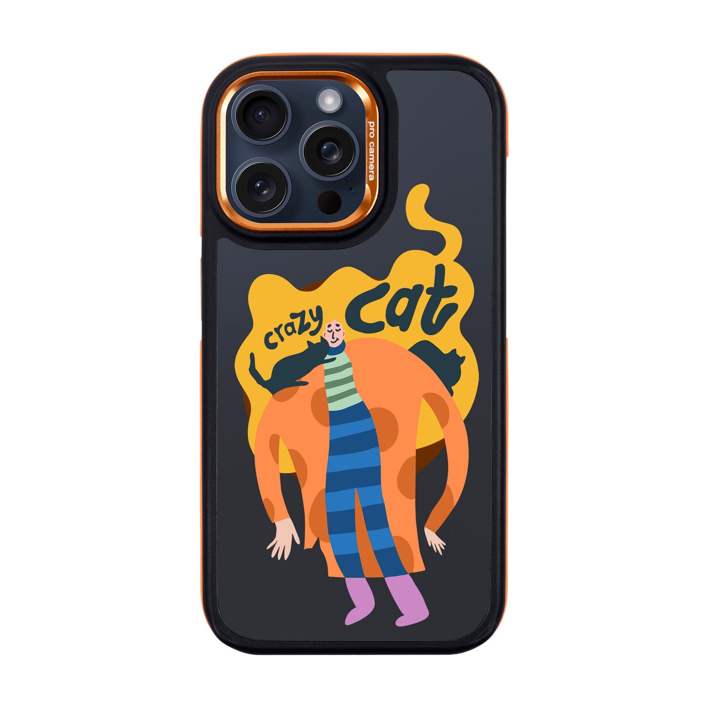 CRAZY CAT-iPhone 15 Pro Max Dark Kılıf MagSafe Özellikli