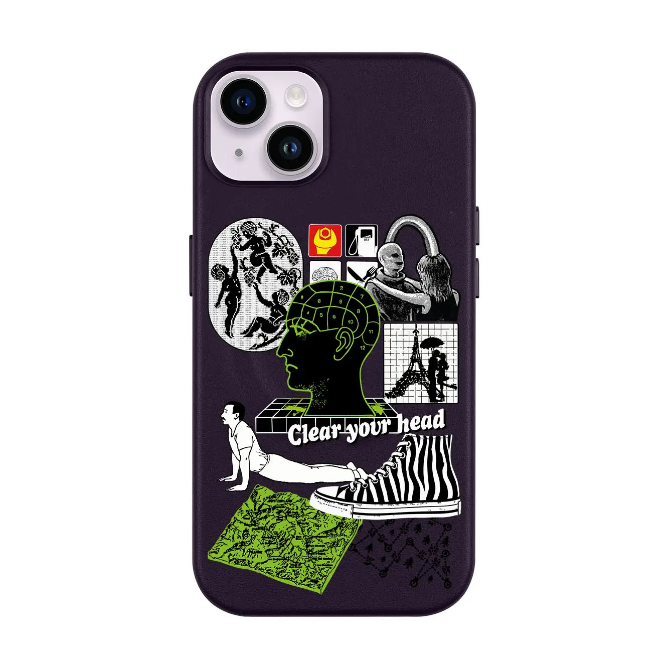 CLEAR YOUR HEAD-iPhone 14 Plus Leather Kılıf MagSafe Özellikli
