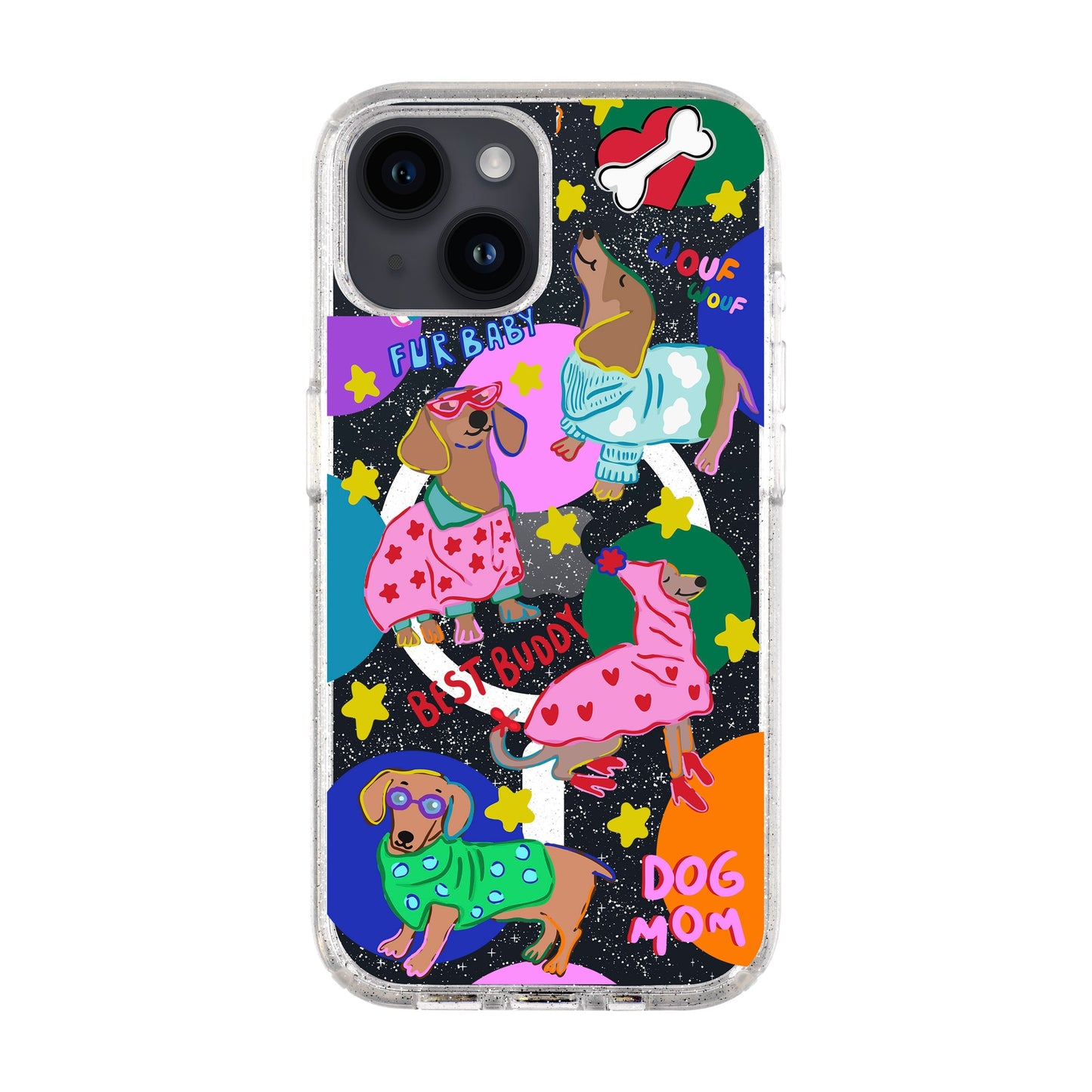 DOG MOM-iPhone 14 Shiny Kılıf MagSafe Özellikli