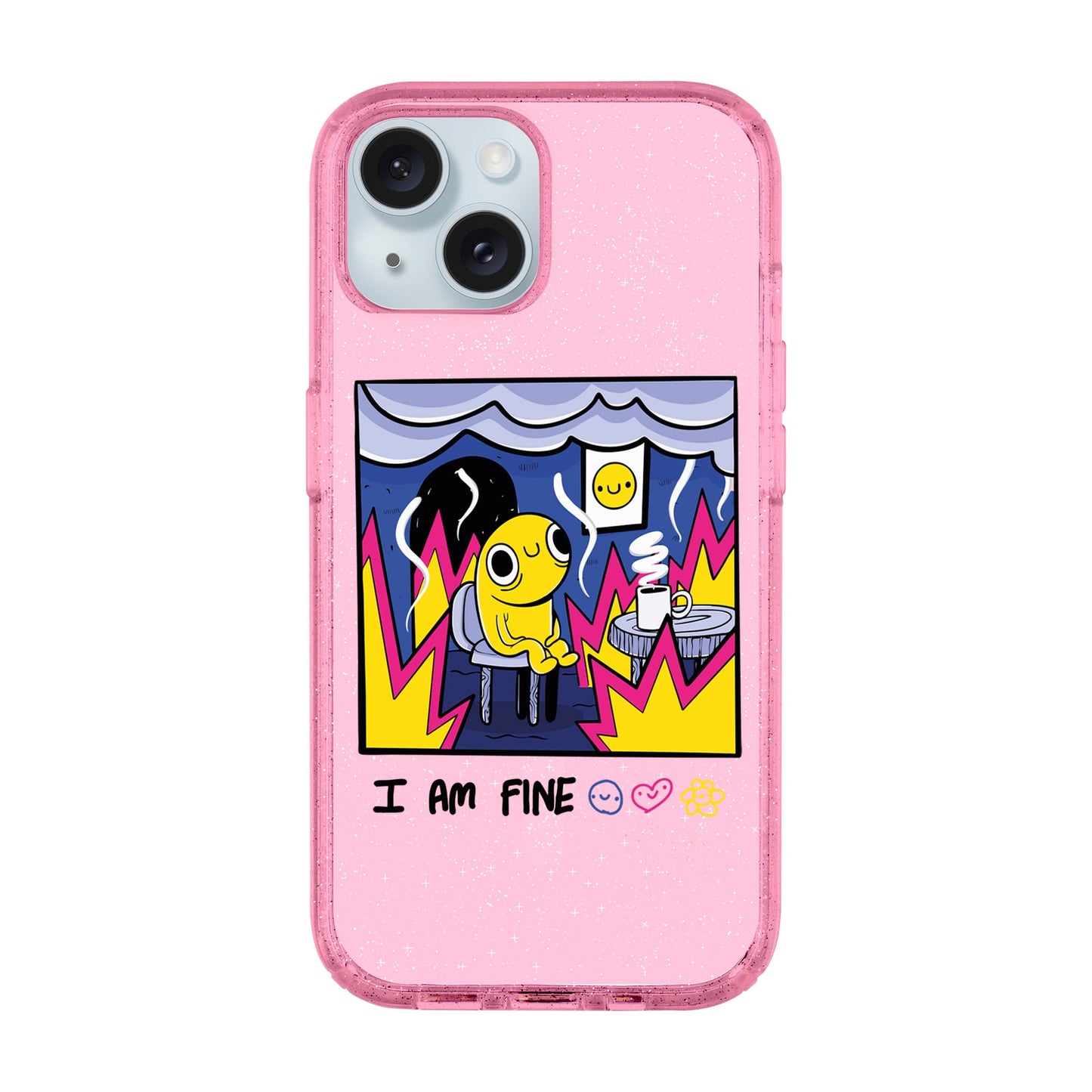 I AM FINE-iPhone 14 Plus Shiny Kılıf MagSafe Özellikli