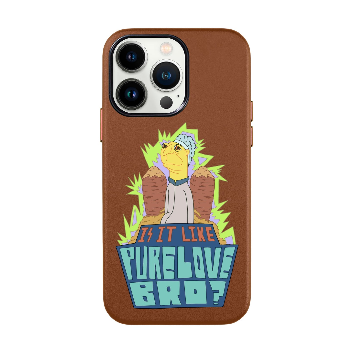 PURE LOVE-iPhone 13 Pro Max Leather Kılıf