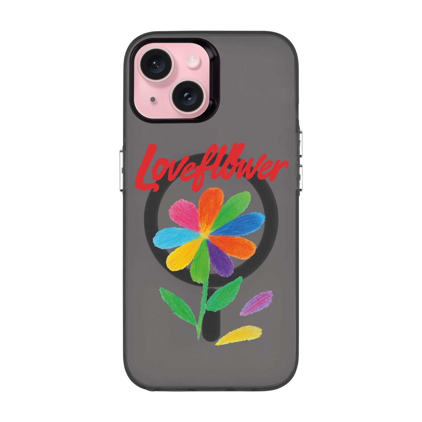 LOVE FLOWER-iPhone 15 Hold Kılıf MagSafe Özellikli