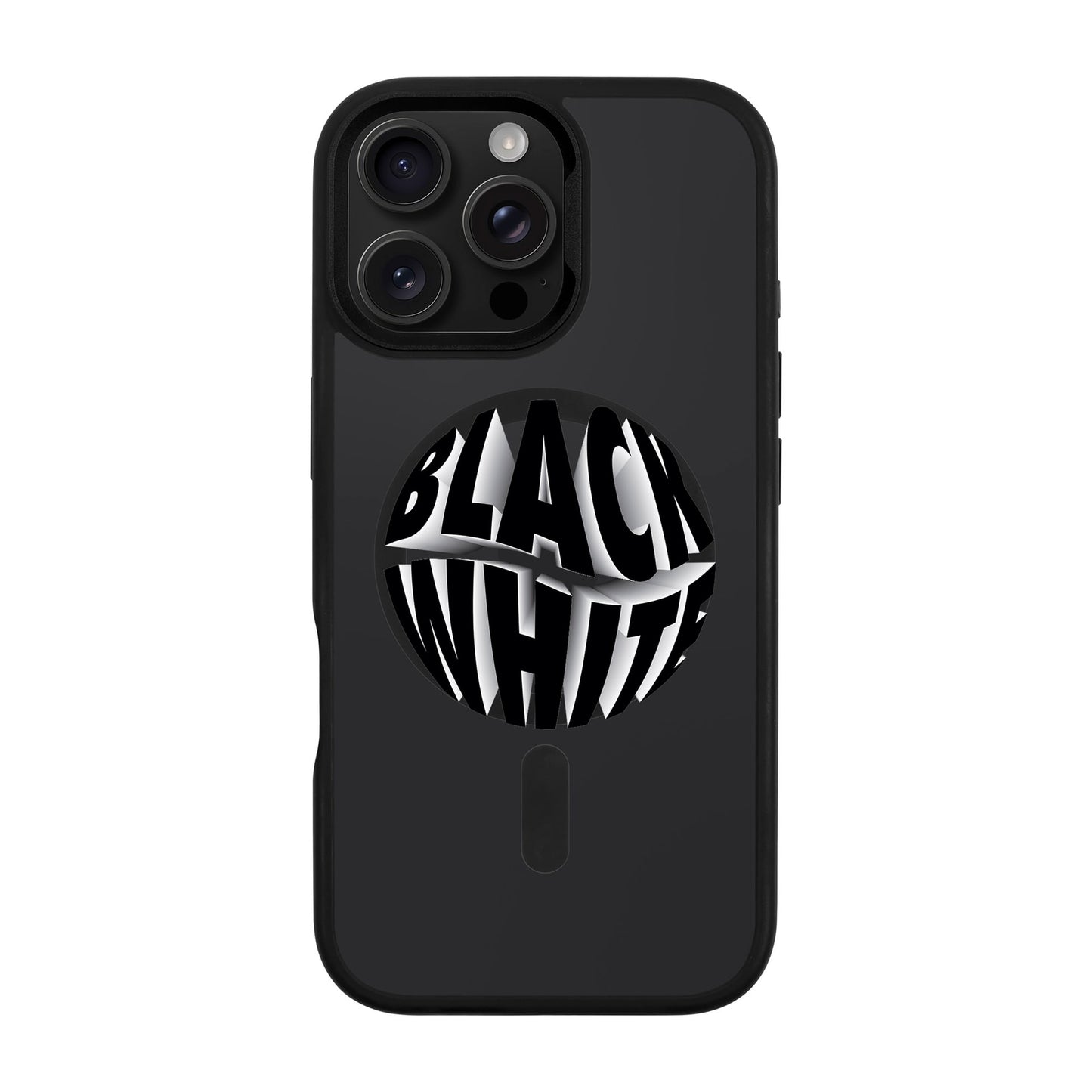 BLACK WHITE-iPhone 16 Pro Max Rise Kılıf MagSafe Özellikli