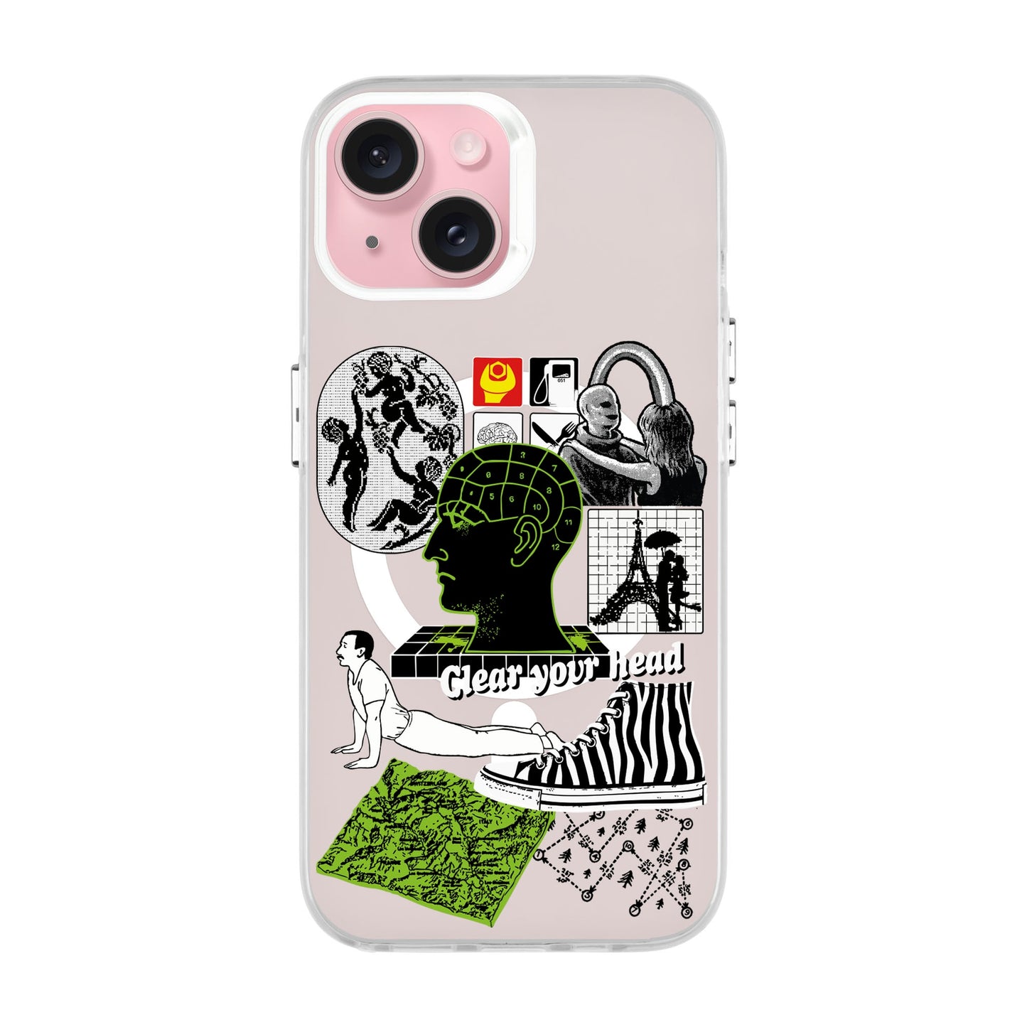 CLEAR YOUR HEAD-iPhone 15 Hold Kılıf MagSafe Özellikli