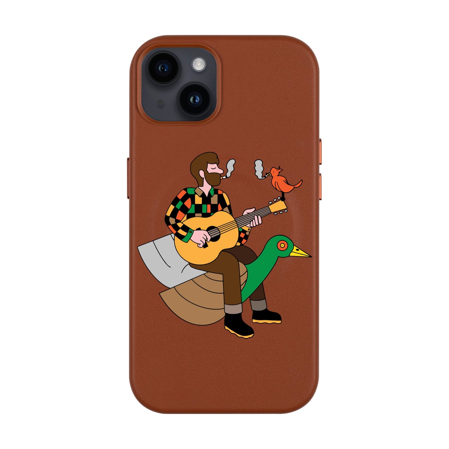 BIRDS OF A FEATHER-iPhone 14 Plus Leather Kılıf MagSafe Özellikli