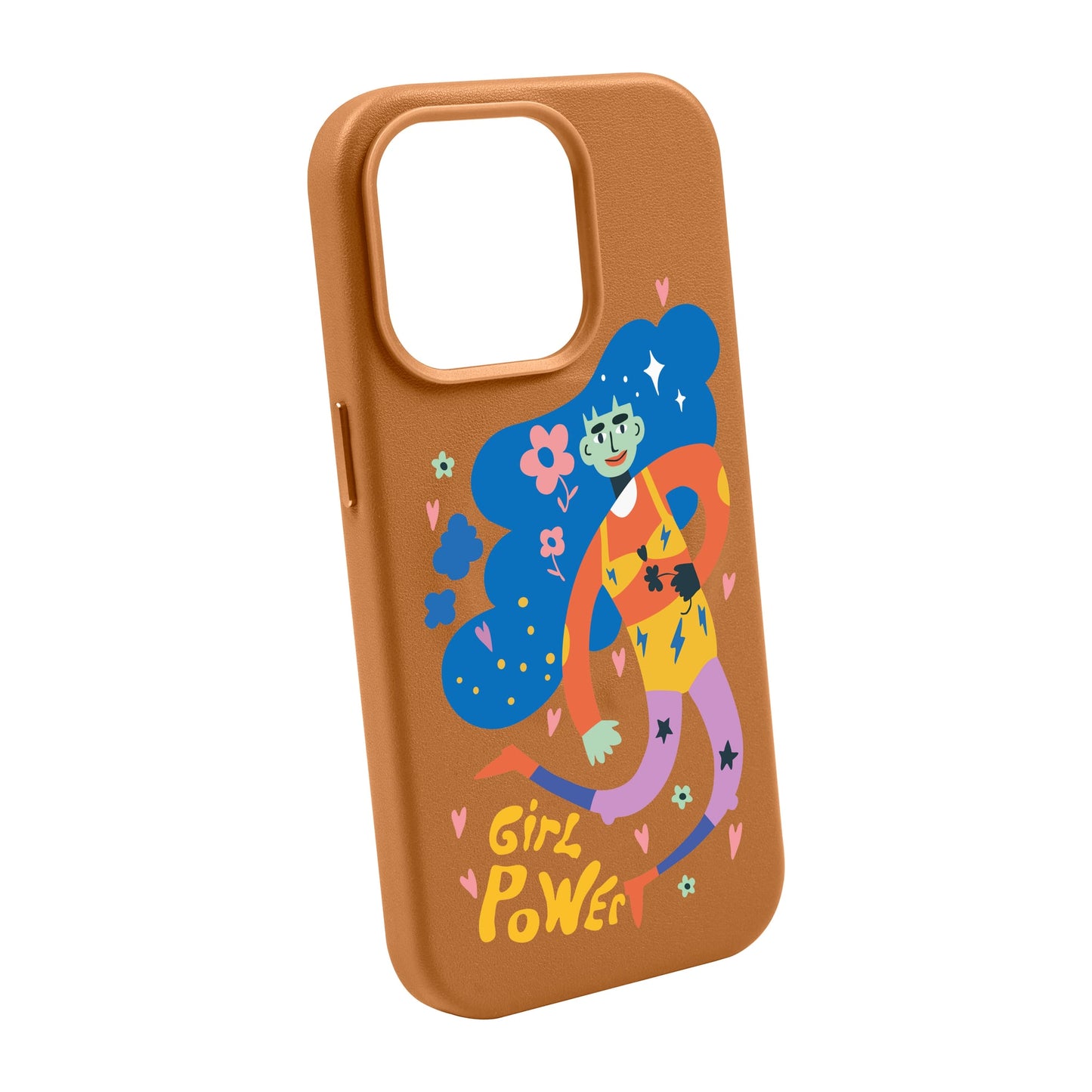 GIRL POWER-iPhone 14 Pro Max Leather Kılıf MagSafe Özellikli