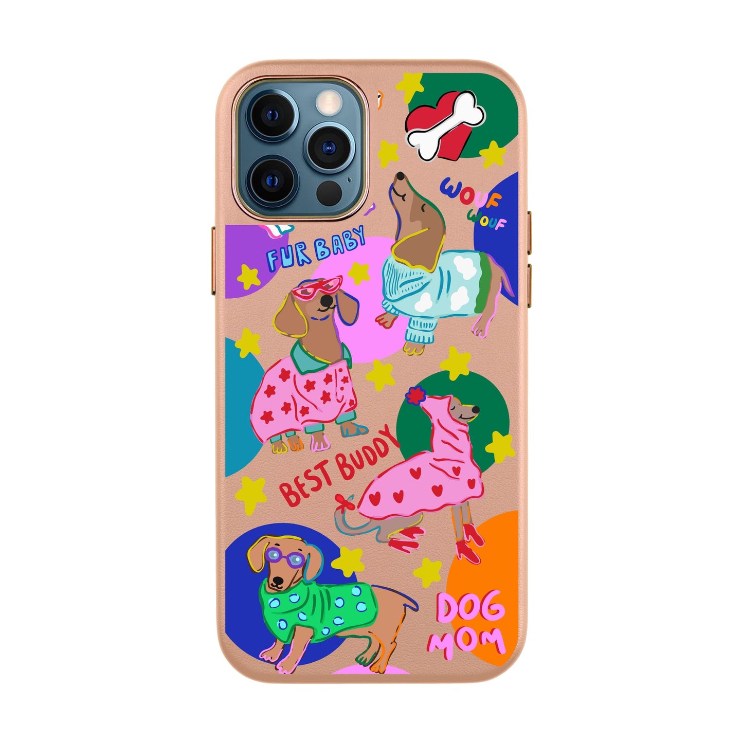 DOG MOM-iPhone 12 Pro Max Leather Kılıf