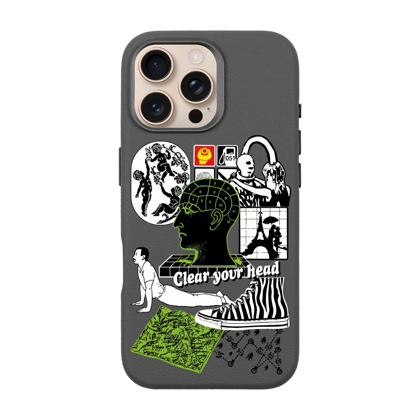 CLEAR YOUR HEAD-iPhone 16 Pro Max Leather Premium Kılıf MagSafe Özellikli