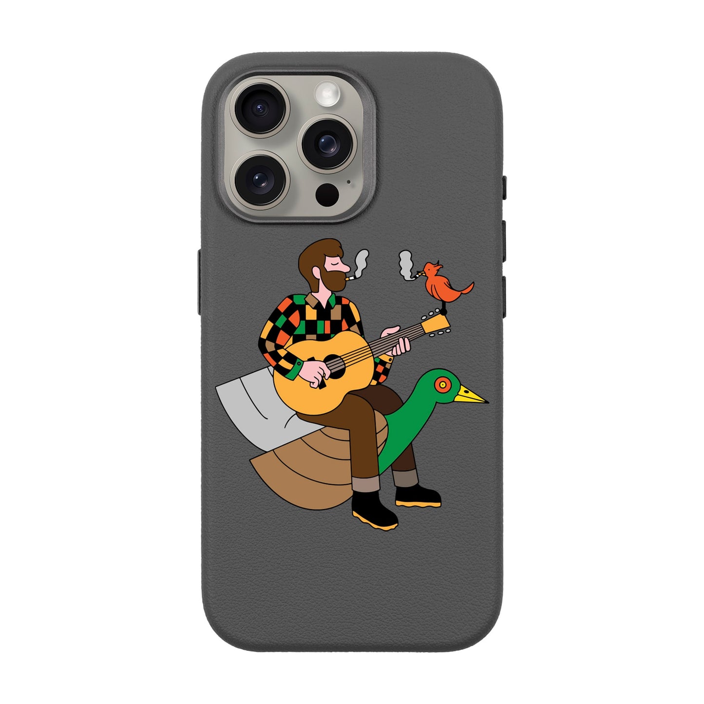 BIRDS OF A FEATHER-iPhone 15 Pro Max Leather Premium Kılıf MagSafe Özellikli