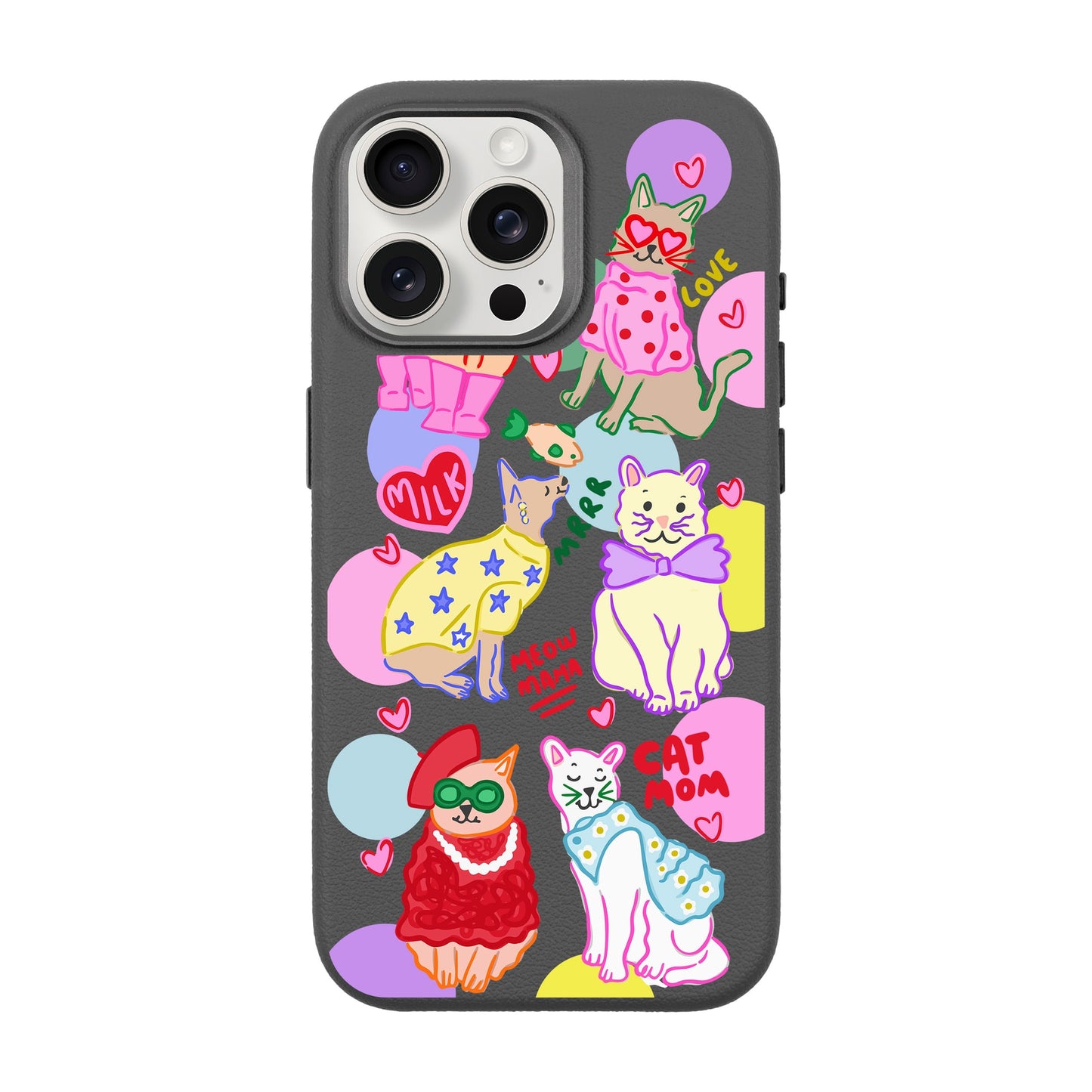 CAT MOM-iPhone 15 Pro Max Leather Premium Kılıf MagSafe Özellikli