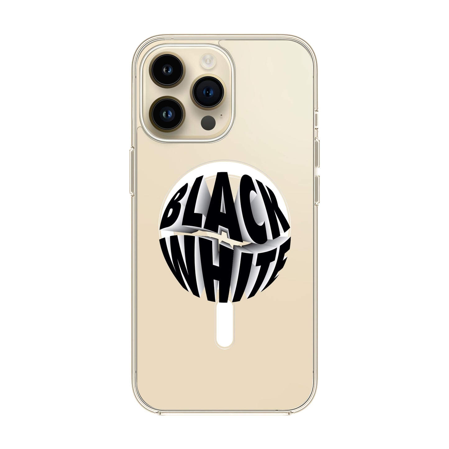 BLACK WHITE-iPhone 14 Pro Max Solid Kılıf MagSafe Özellikli