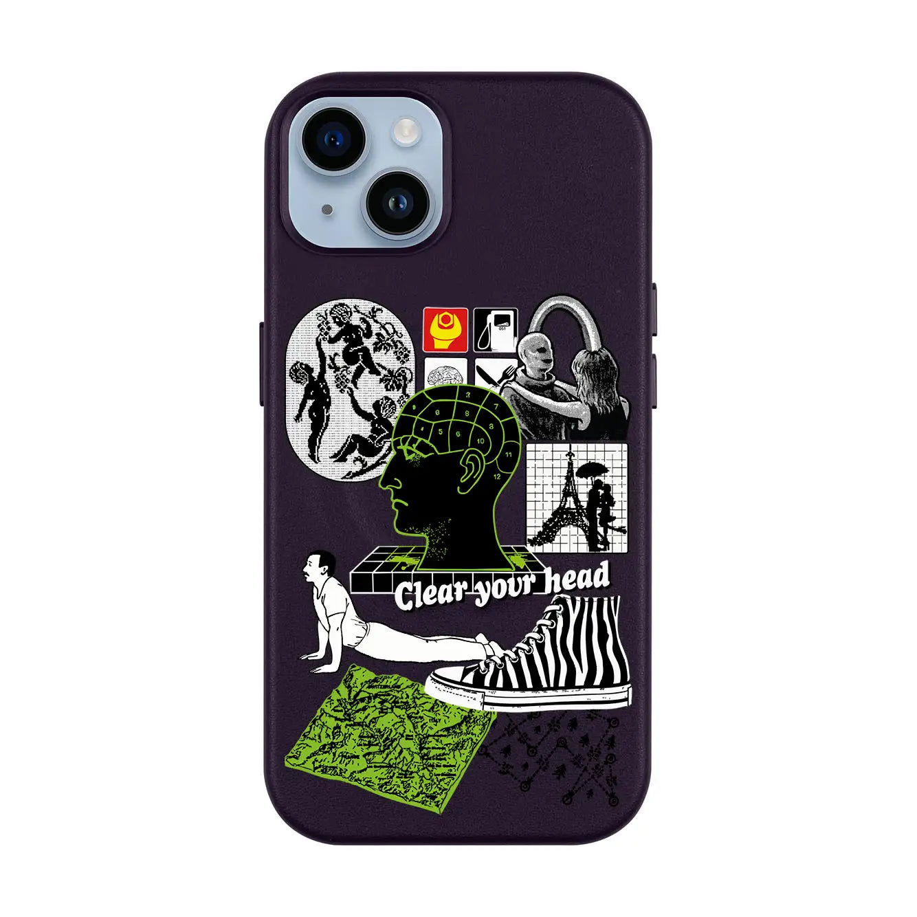 CLEAR YOUR HEAD-iPhone 14 Plus Leather Kılıf MagSafe Özellikli