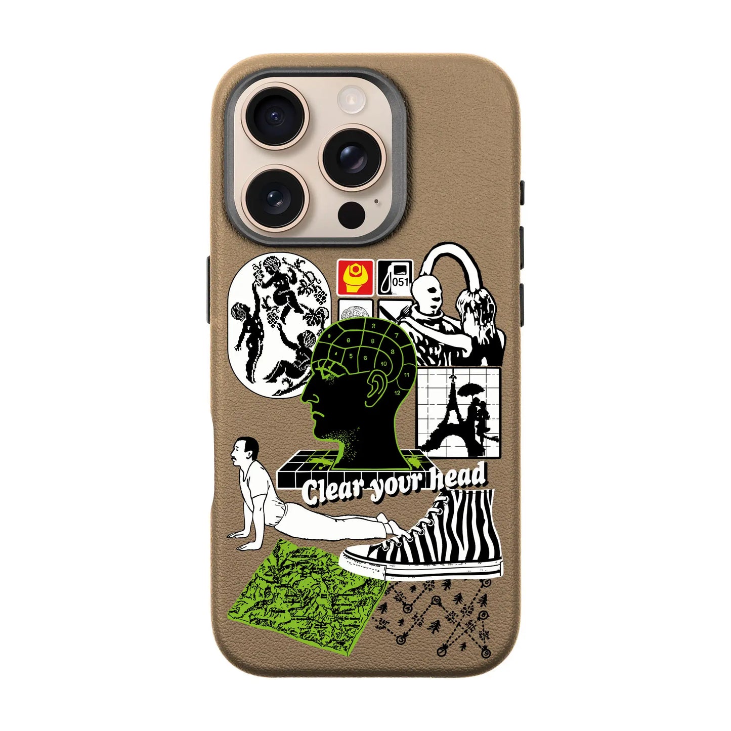CLEAR YOUR HEAD-iPhone 16 Pro Leather Premium Kılıf MagSafe Özellikli