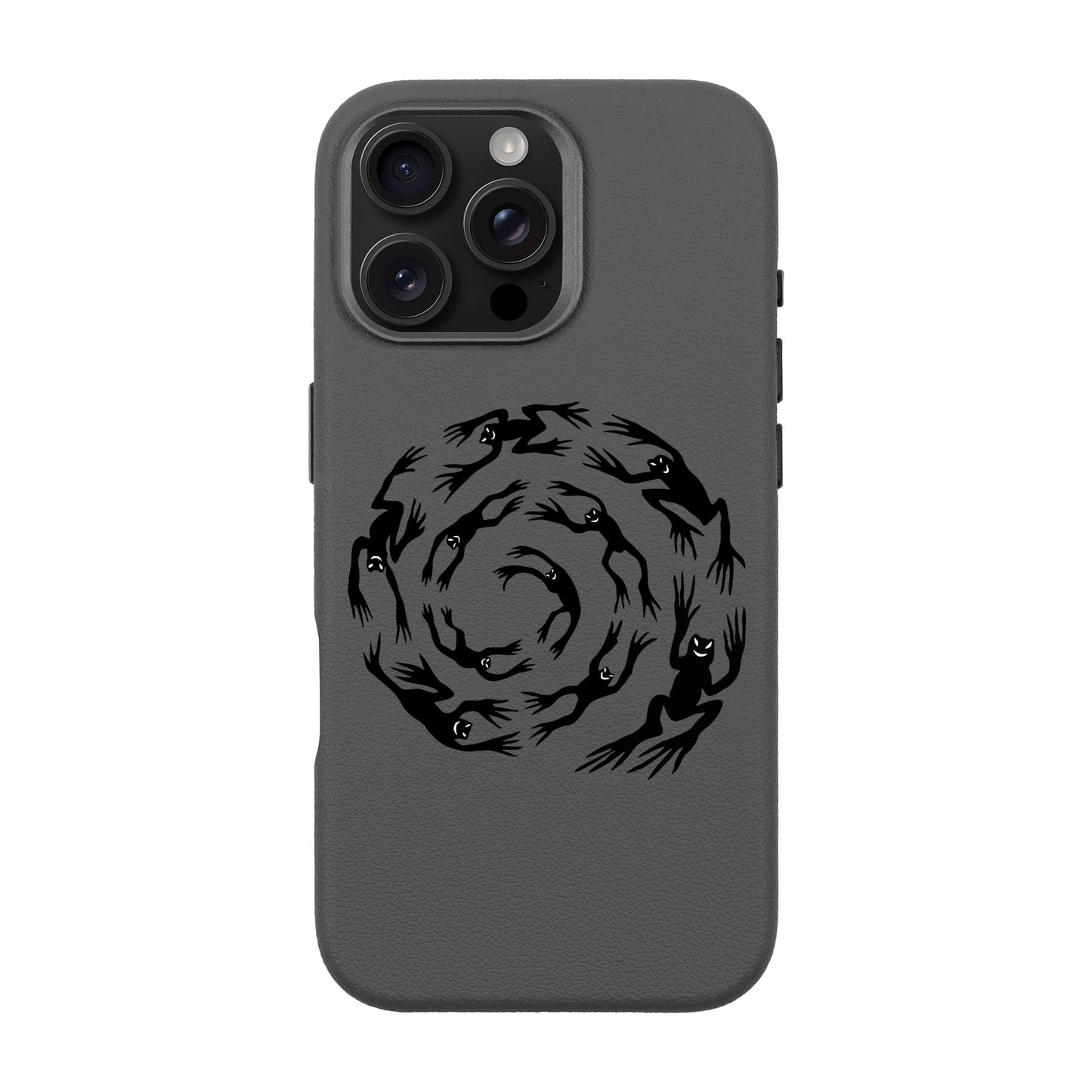 SWIRLING FROGS-iPhone 16 Pro Max Leather Premium Kılıf MagSafe Özellikli