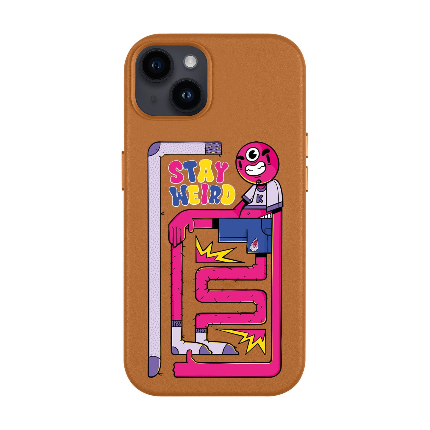 OG TOOTHY-iPhone 14 Plus Leather Kılıf MagSafe Özellikli