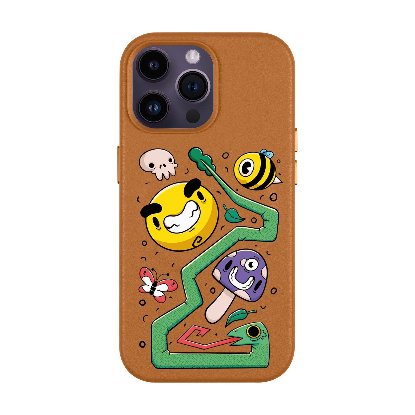 NADUR-iPhone 14 Pro Max Leather Kılıf MagSafe Özellikli