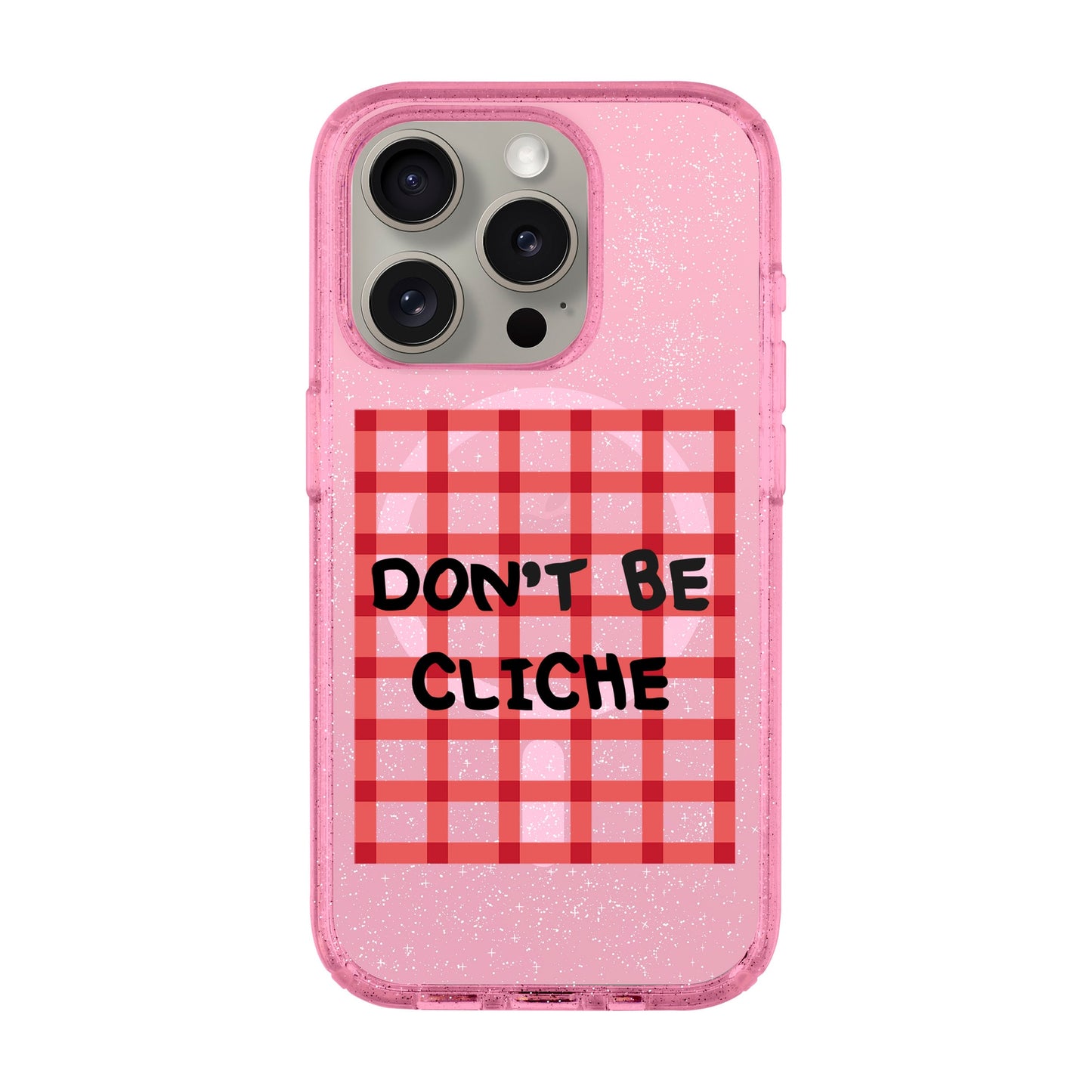 DON'T BE CLICHE-iPhone 15 Pro Shiny Kılıf MagSafe Özellikli