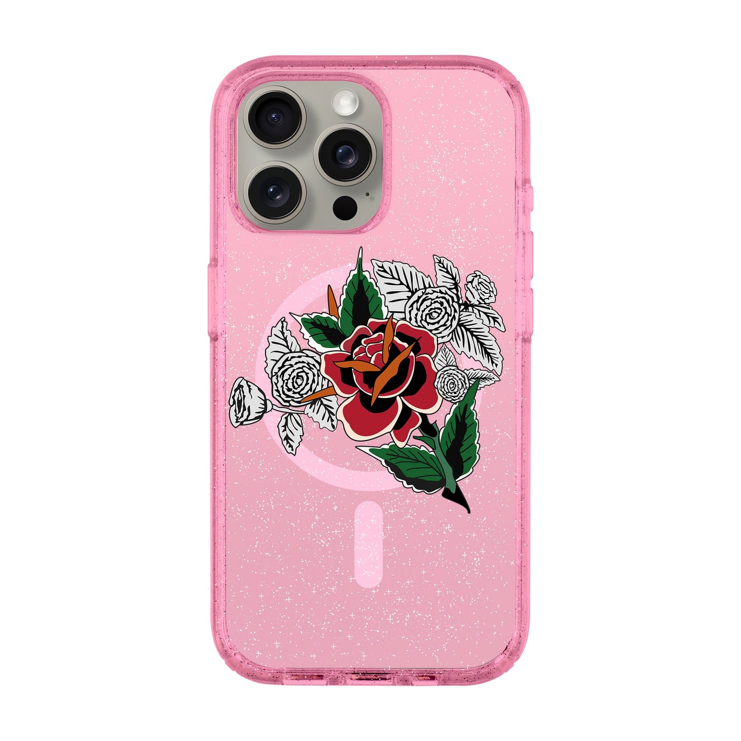 DRY ROSE-iPhone 15 Pro Max Shiny Kılıf MagSafe Özellikli