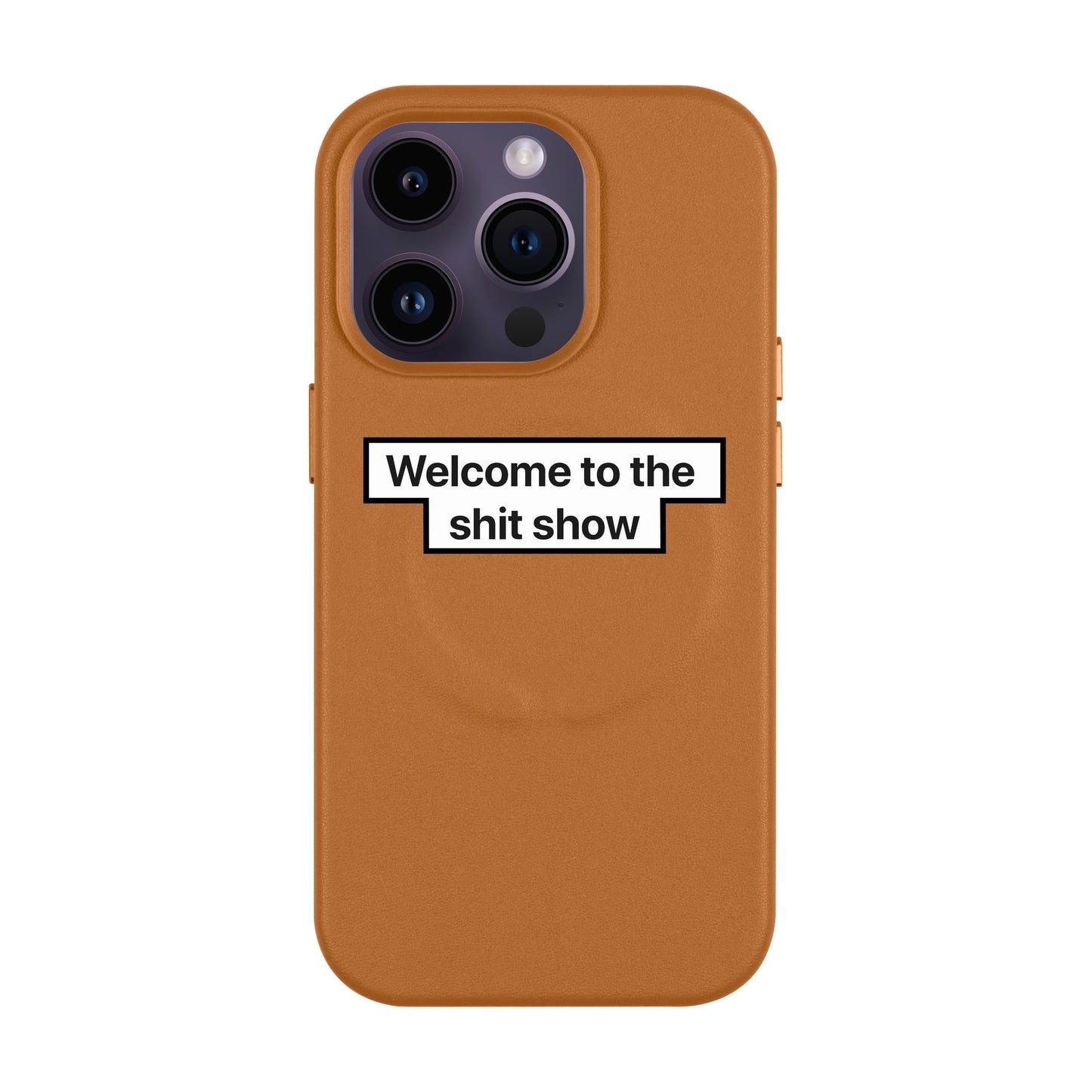 WELCOME-iPhone 14 Pro Leather Kılıf MagSafe Özellikli