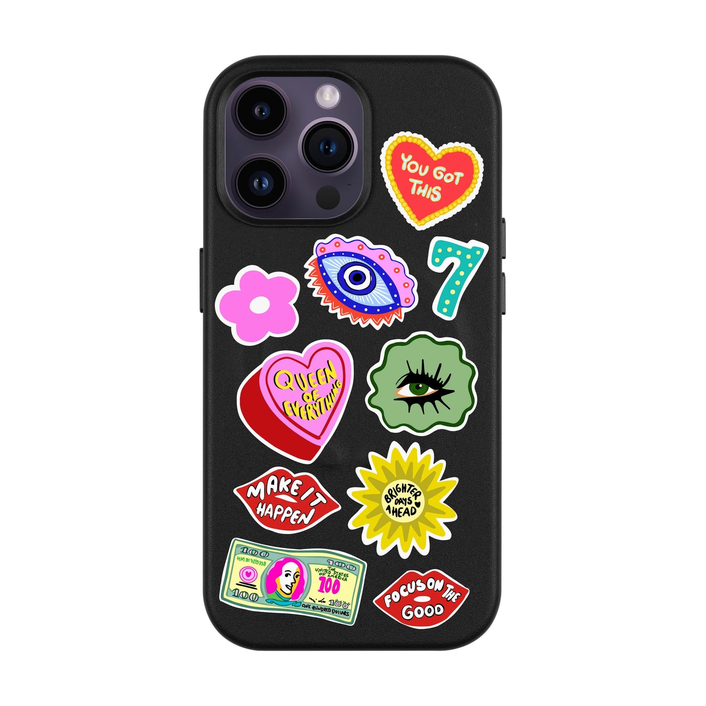 HM STICKERS-iPhone 14 Pro Max Leather Kılıf MagSafe Özellikli