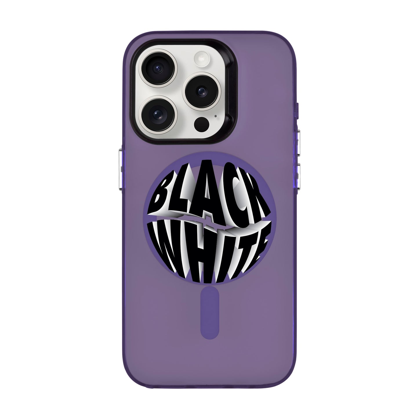 BLACK WHITE-iPhone 13 Pro Hold Kılıf MagSafe Özellikli