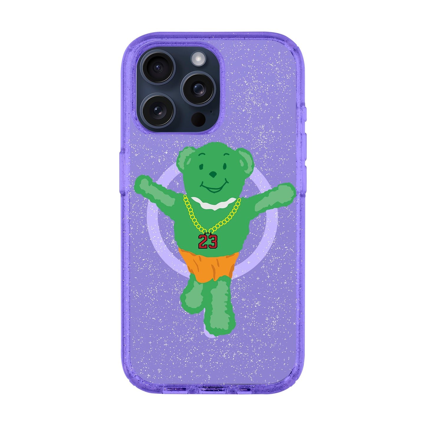GREEN BEAR-iPhone 15 Pro Max Shiny Kılıf MagSafe Özellikli