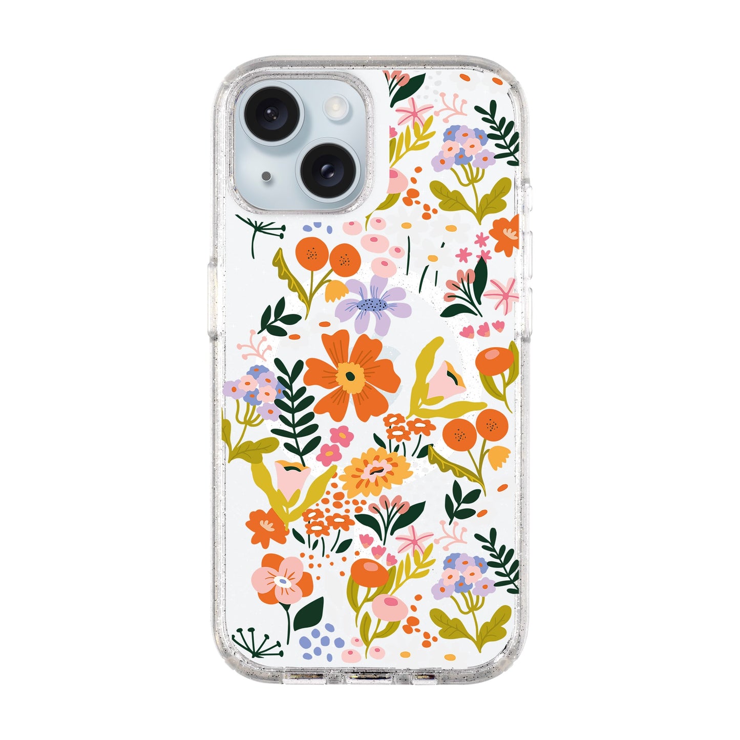 FLOWER-iPhone 14 Plus Shiny Kılıf MagSafe Özellikli