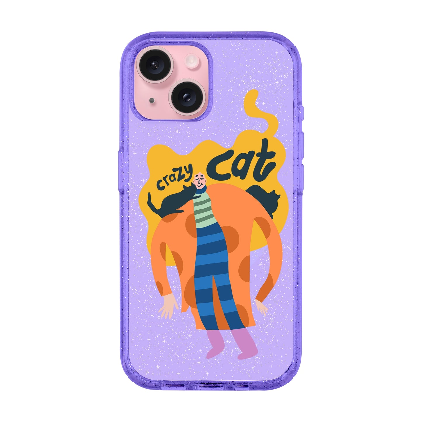 CRAZY CAT-iPhone 14 Plus Shiny Kılıf MagSafe Özellikli