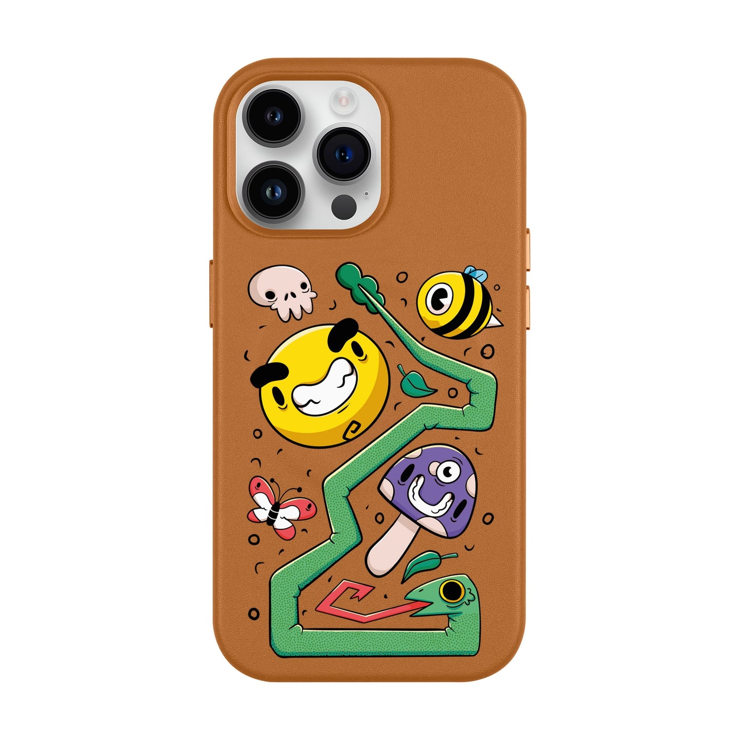 NADUR-iPhone 14 Pro Max Leather Kılıf MagSafe Özellikli