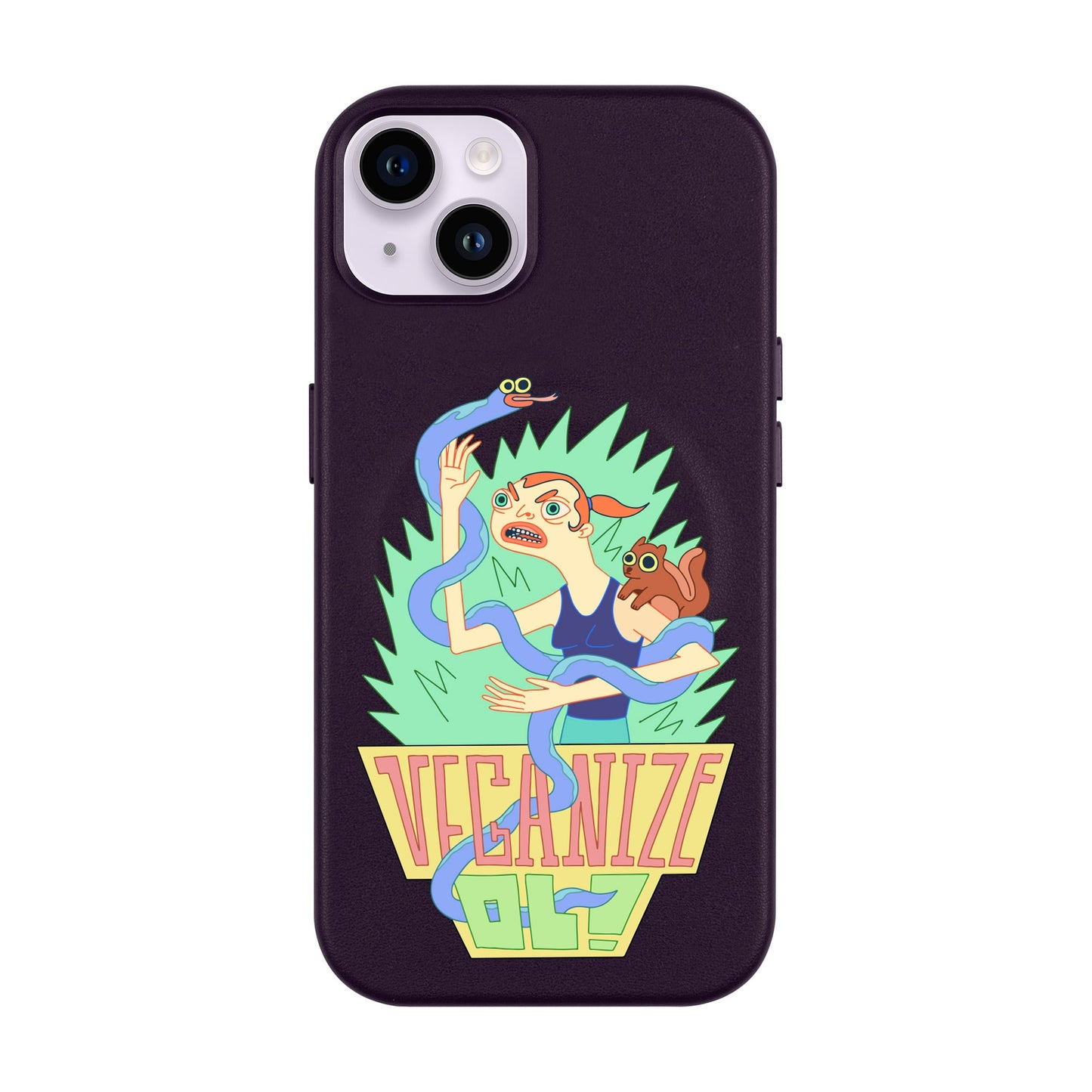 VEGANİZE-iPhone 14 Plus Leather Kılıf MagSafe Özellikli