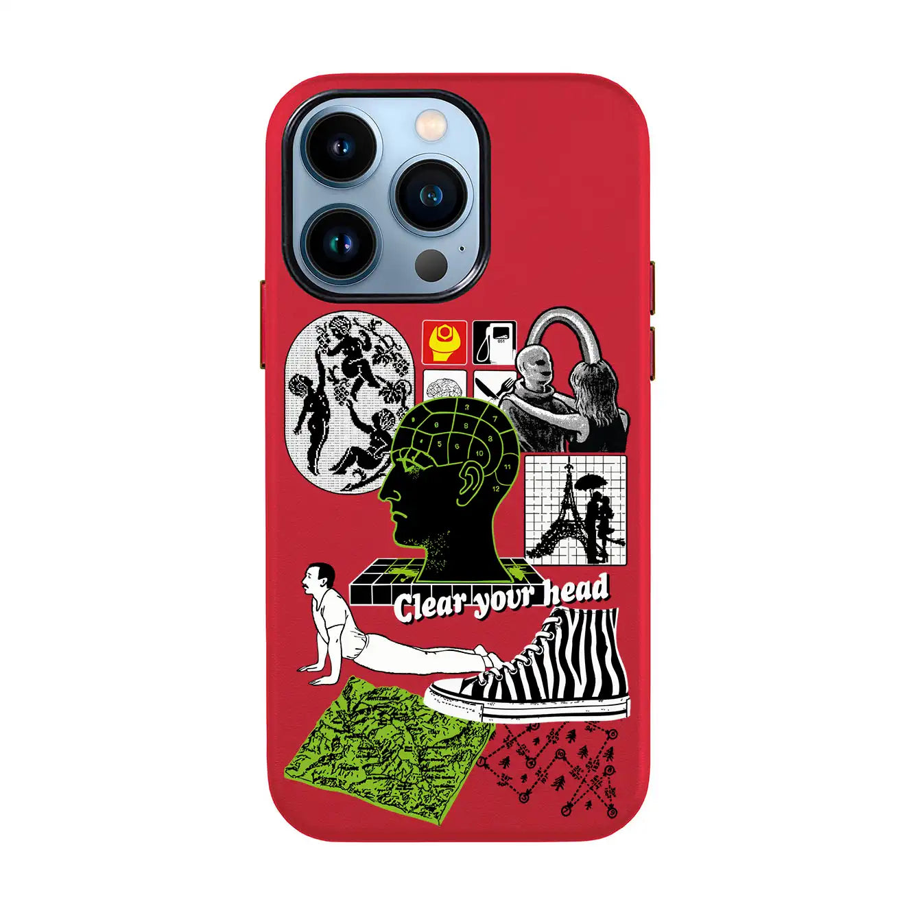 CLEAR YOUR HEAD-iPhone 13 Pro Max Leather Kılıf