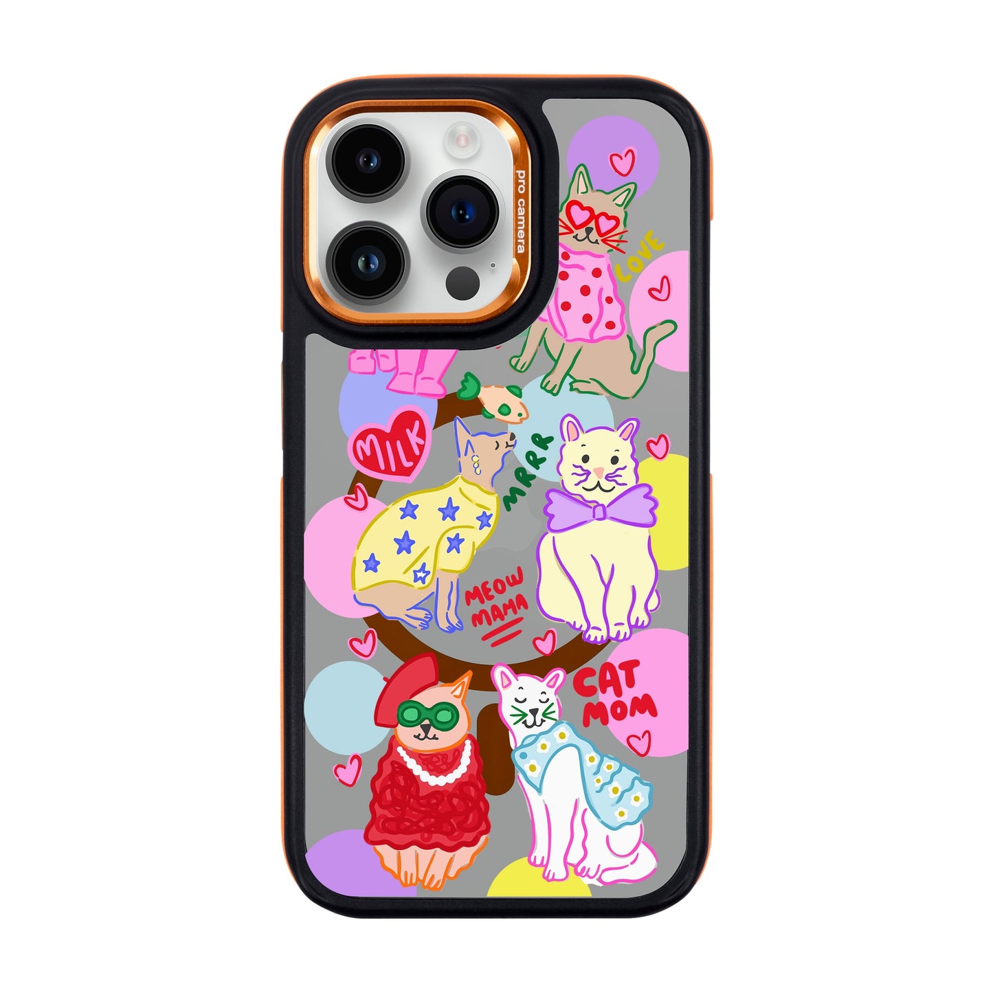 CAT MOM-iPhone 14 Pro Max Dark Kılıf MagSafe Özellikli