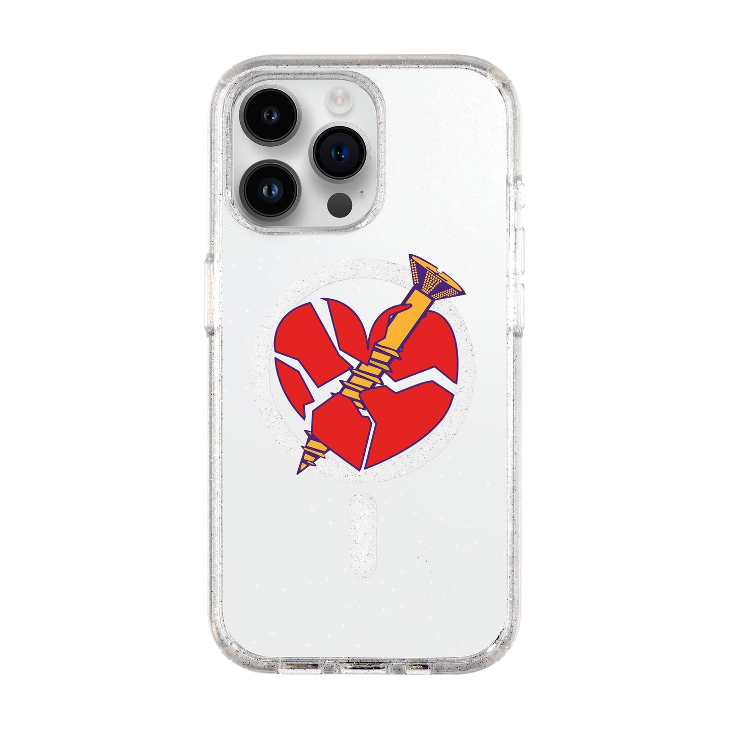 BROKEN HEART-iPhone 14 Pro Max Shiny Kılıf MagSafe Özellikli